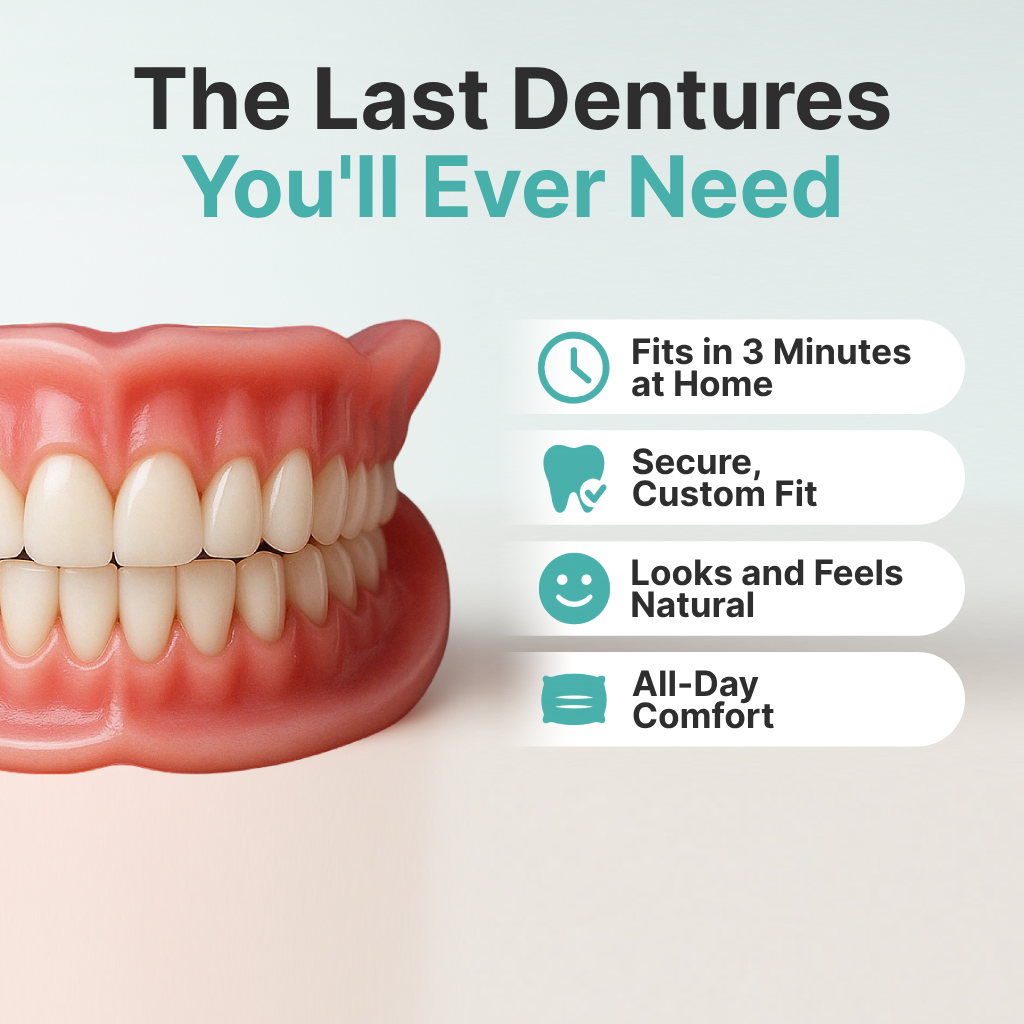 🔥Limited Time 50% OFF： 2nd ltem 60% Off🔥Acezozla® Medical Full Denture with Strong Suction ✅ Made and Shipped from the USA🍀